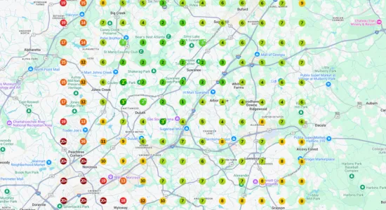 Before and after comparison after